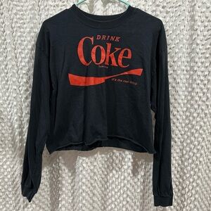 Coke Black Long Sleeve Graphic Tee